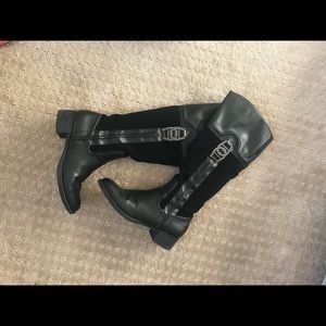 Etienne Aigner black Codona boots riding